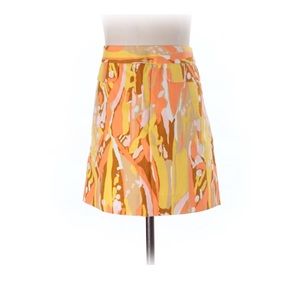 J Crew Yellow and orange printed Skirt